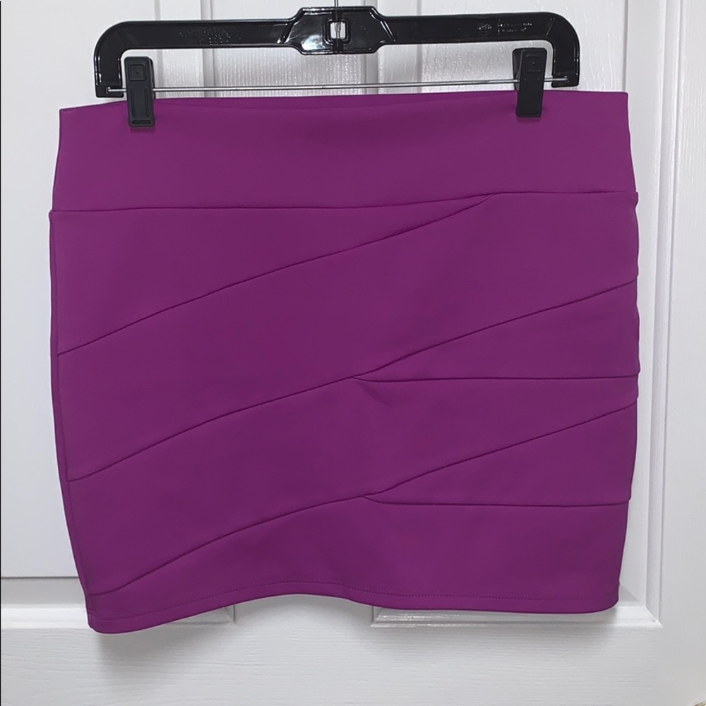 Electric purple bodycon skirt